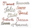 10 mots grand format paillets argent & bronze lot 2