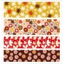 4 rubans textile adhsifs assortis rouge etc.