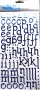 Alphabet Thickers SENTIMENT Bleu marine foil