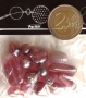 Assortiment perles verre irises prune