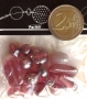 Assortiment perles verre irisées prune