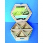 Bote  bijoux hexagonale avec miroir