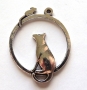 Breloque mtal cercle chat et souris
