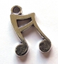 Breloque mtal Note de musique double croche