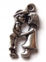 Breloque mtal couple amoureux