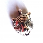 Breloque mtal tte de tigre