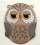 Broderie chouette/hibou beige