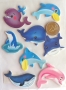 Chipboards animaux marins autocollants