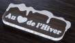 Etiquette plexi Au coeur de l'hiver