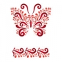 Grand pochoir Papillon et bordure arabesque
