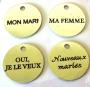 Mdaillons mtal Mariage