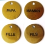 Mdaillons mtal Famille