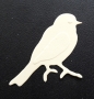 Die-cut oiseau taille moyenne emboss