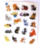 Planche de stickers holographiques chats