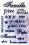 Planche tampons clear mots Parents