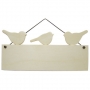 Plaque  accrocher en bois oiseaux