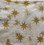 Serviette papier étoiles dorées