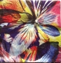 Serviette papier fleurie abstraite multicolore