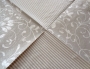 Serviette papier double motif arabesques et rayures argentées