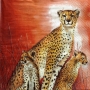 Serviette papier Afrique Guépard et ses petits