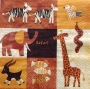 Serviette papier Afrique motifs naïfs safari