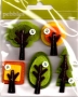 Stickers 3D feutrine American crafts Pebbles arbres