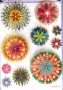 Stickers  tages semi-transparents fleurs