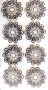 Stickers carton ondul fleurs
