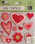 Stickers coeurs epoxy K&Company