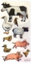 Stickers contours argents Animaux de la ferme modle 1