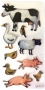 Stickers contours argentés Animaux de la ferme modèle 1