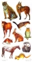 Stickers contours argents Animaux de la savane