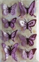 Stickers envol de papillons mauve