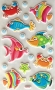 Stickers puffy animaux marins