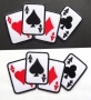 Trs grande broderie cartes  jouer
