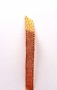 32 cm de ruban orange fil doré